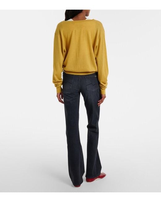 7 For All Mankind Blue Leggy Bootcut Jeans
