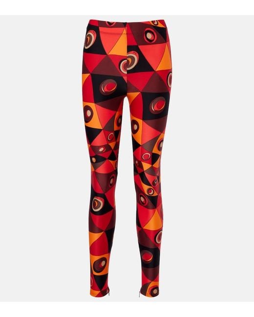 Emilio Pucci Red Manuba Leggings