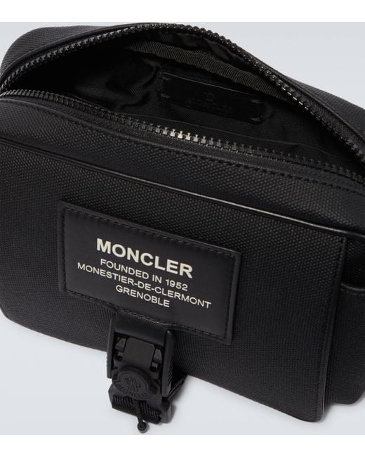 Moncler Black Nakoa Leather-trimmed Crossbody Bag for men