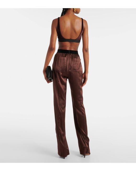 Tom Ford Brown Velour Bra Top