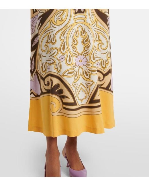 LaDoubleJ Metallic Spells Placee Printed Maxi Dress