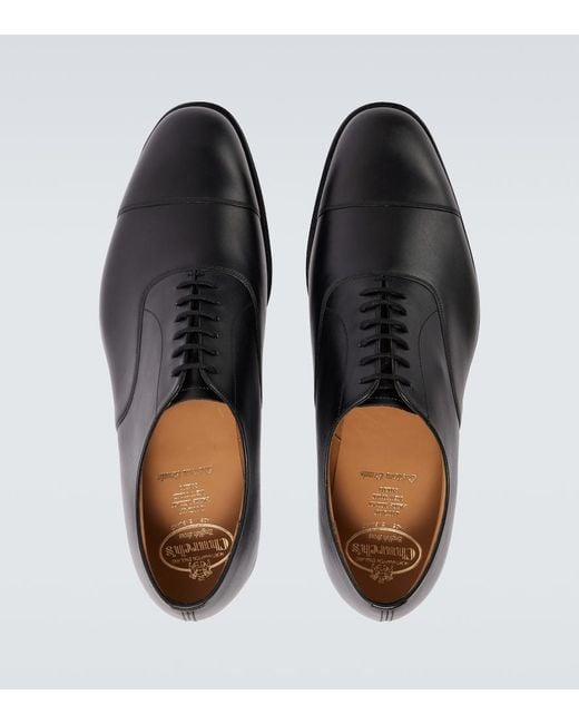 Church's Black Consul Leather Lace-Up Oxford Shoes for men