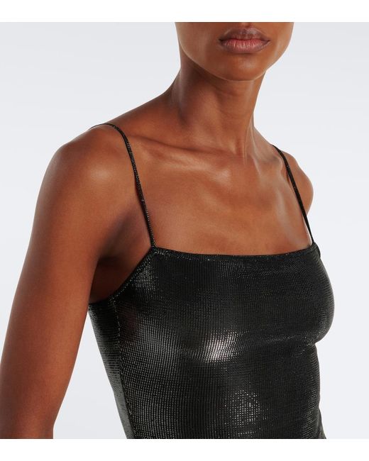 Gucci Black Embellished Crop Top