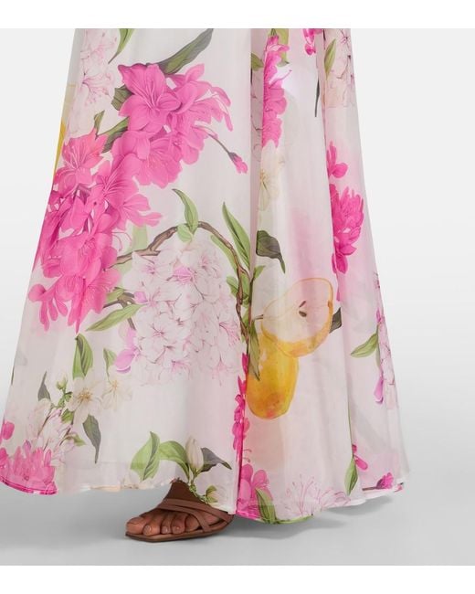LEO LIN Pink Lilith Printed Maxi Dress