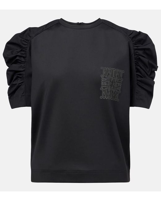 Camiseta Mantide De Jersey Con Logo Max Mara de color Black