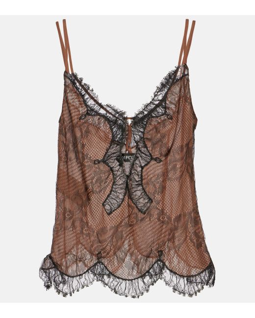 Tom Ford Brown Lace Camisole