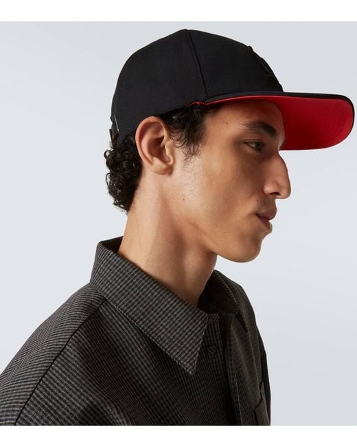 Gorra Mooncrest En Lona De Algodon Christian Louboutin de hombre de color Black