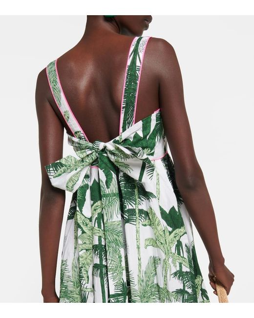 Robe Midi Imprimee En Coton Juliet Dunn en coloris Green