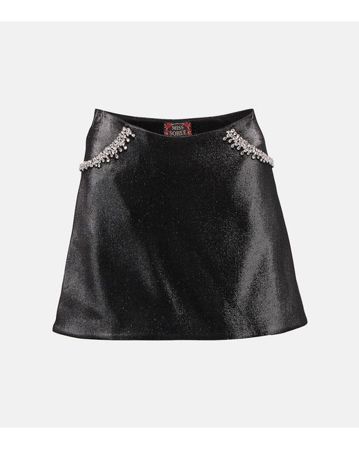 Miss Sohee Black Embellished Miniskirt