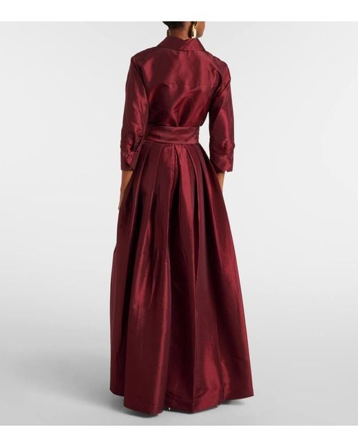 Jonathan Simkhai Red Robe Julip Aus Taft