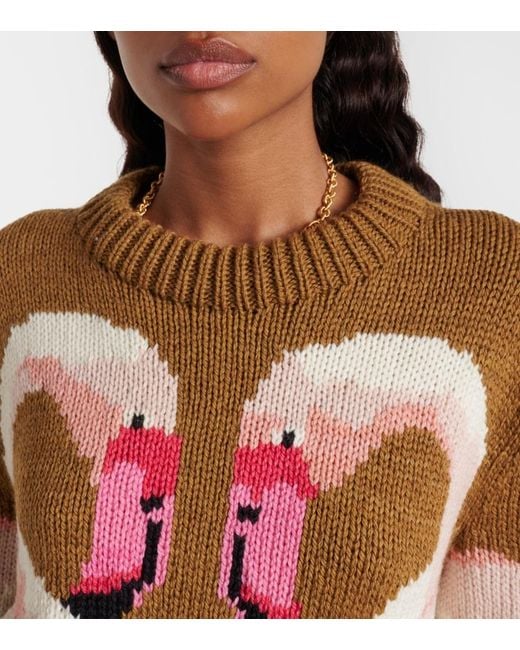 Chloé Brown Wool Jacquard Sweater