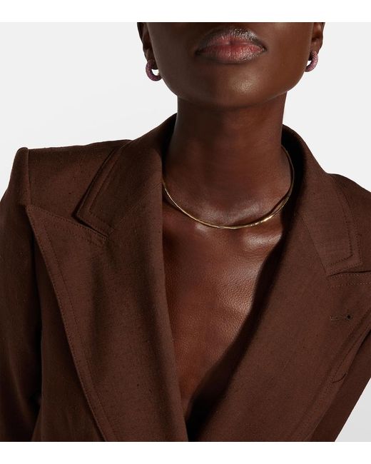 Octavia Elizabeth Metallic Octavia 18Kt Choker With Diamonds