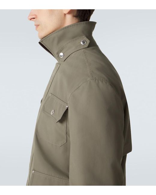 Brunello Cucinelli Green Cotton-Blend Gabardine Field Jacket for men