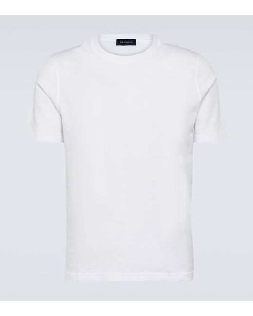 Thom Sweeney White Cotton Jersey T-shirt for men