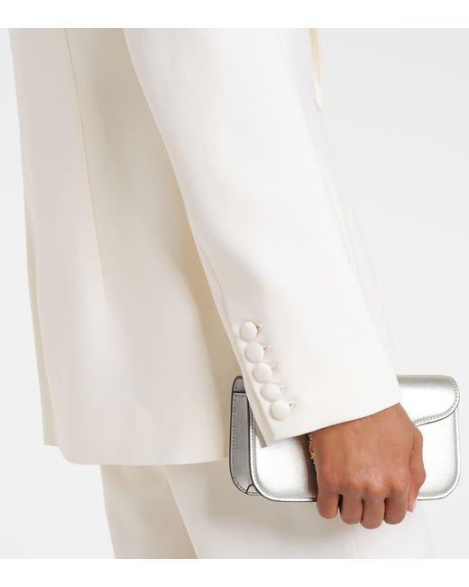 Costarellos White Verzierter Blazer Lesia Aus Einem Wollgemisch