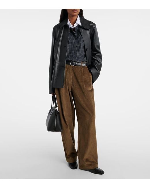 Pantalones Rectos Norstrand De Pana De Algodon Frankie Shop de color Brown