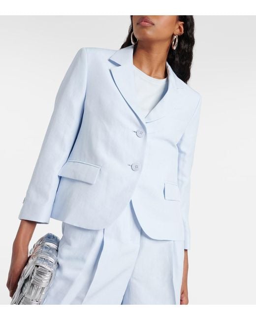 Dorothee Schumacher Blue Summer Cruise Cropped Blazer