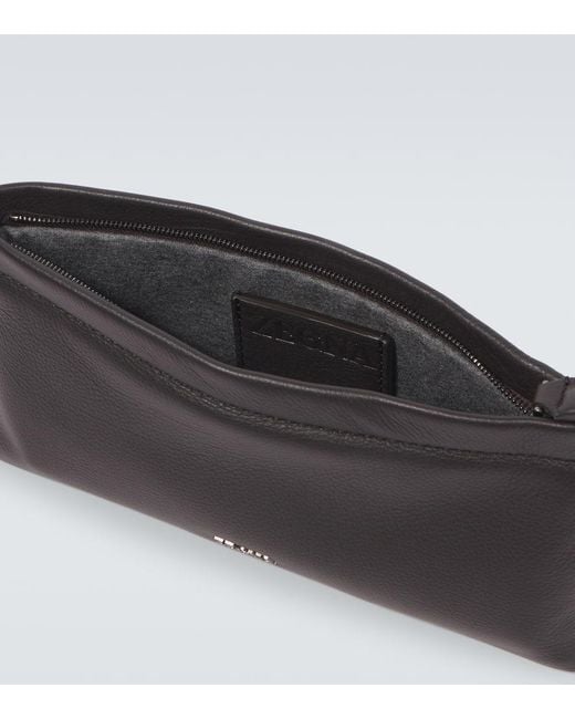 Zegna Kosmetiketui Secondskin Aus Leder in Black für Herren