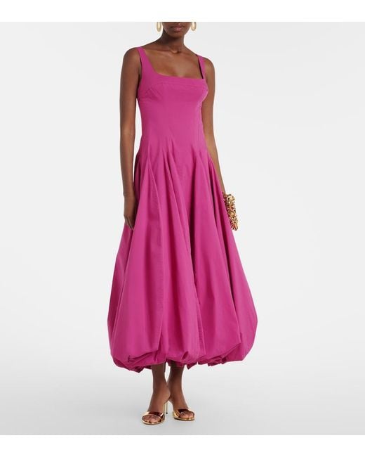 Jonathan Simkhai Pink Cotton-Blend Midi Dress
