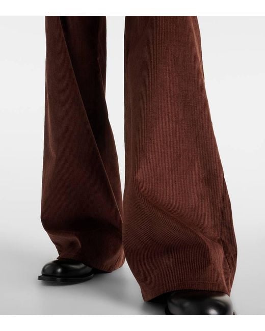 The Row Brown Eglitta Corduroy Wide-Leg Pants