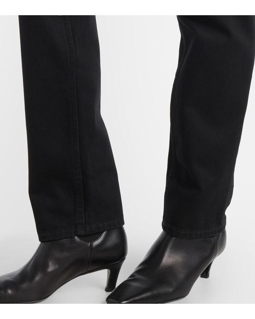 Totême Black High-Rise Slim Jeans