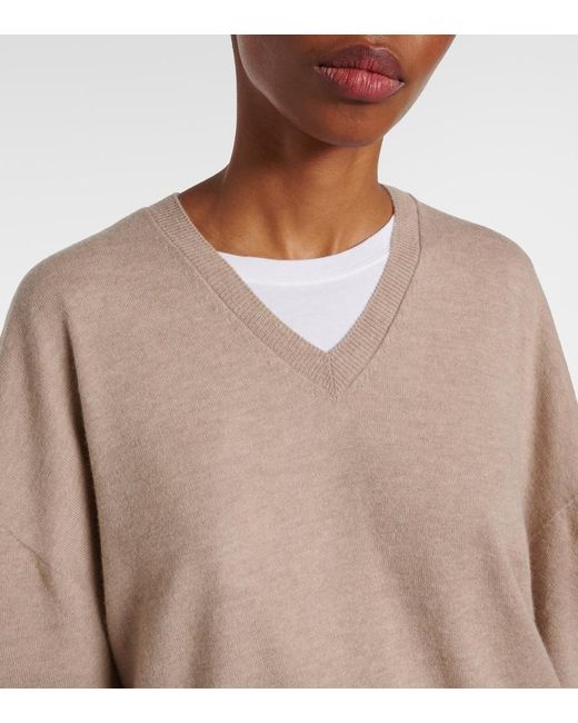 The Row Brown Jairo Cashmere Sweater
