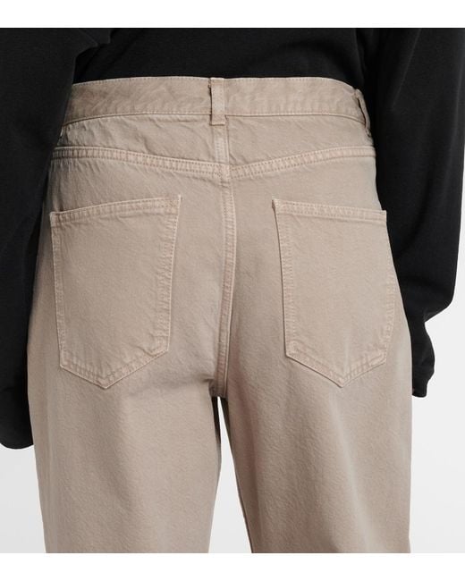 The Row Natural Finbar Wide-Leg Jeans