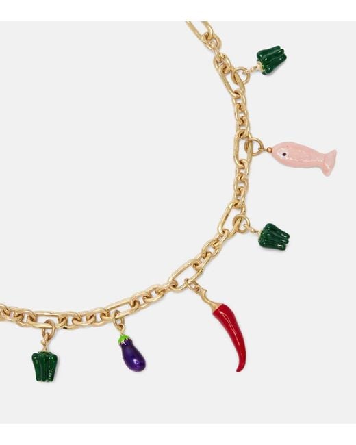 ALÉMAIS Metallic Charm Chain Necklace