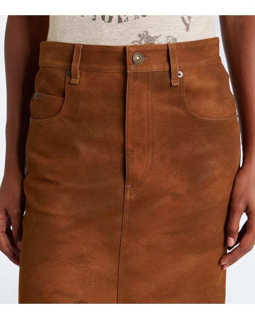 Isabel Marant Brown Bisane Midi Skirt