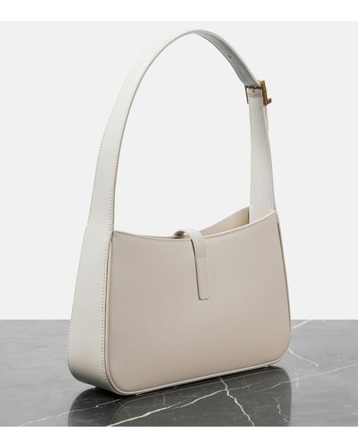 Saint Laurent White Le 5 À 7 Mini Leather Shoulder Bag