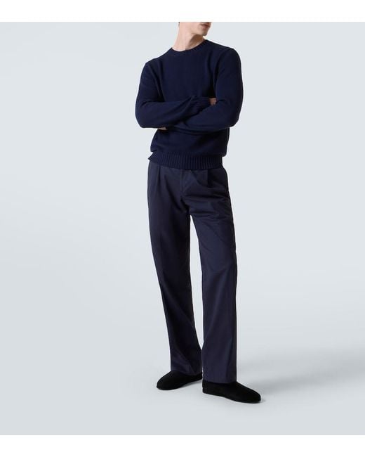 Saman Amel Pullover Gio Aus Baumwolle in Blue für Herren