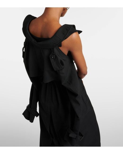 Robe midi en mohair et laine Junya Watanabe en coloris Black