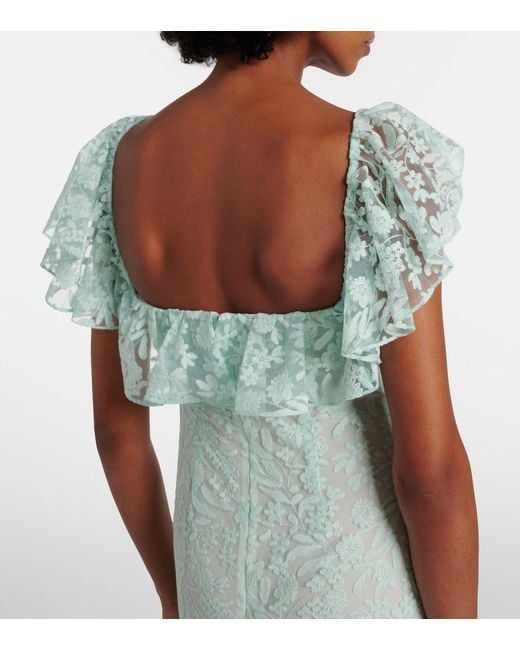 Markarian Green Katharina Lace Gown