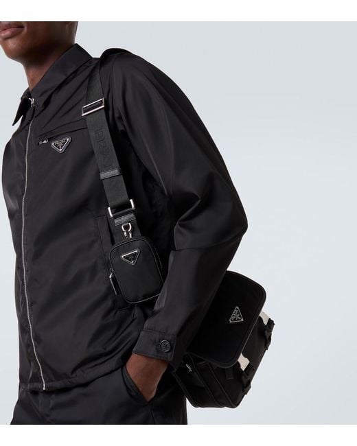 Prada Black Re-Nylon Shoulder Bag for men