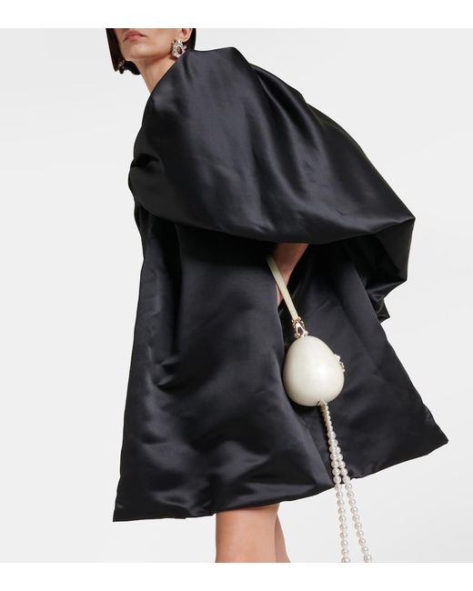 Miniabito con scollo bardot di Simone Rocha in Black