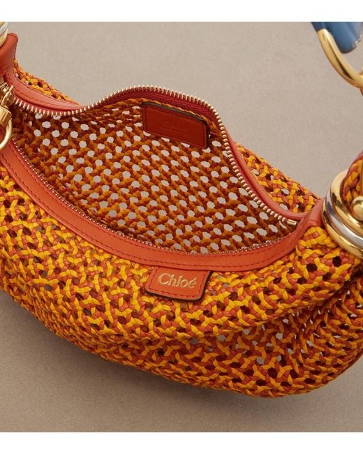 Chloé Brown Bracelet Small Woven Leather Shoulder Bag