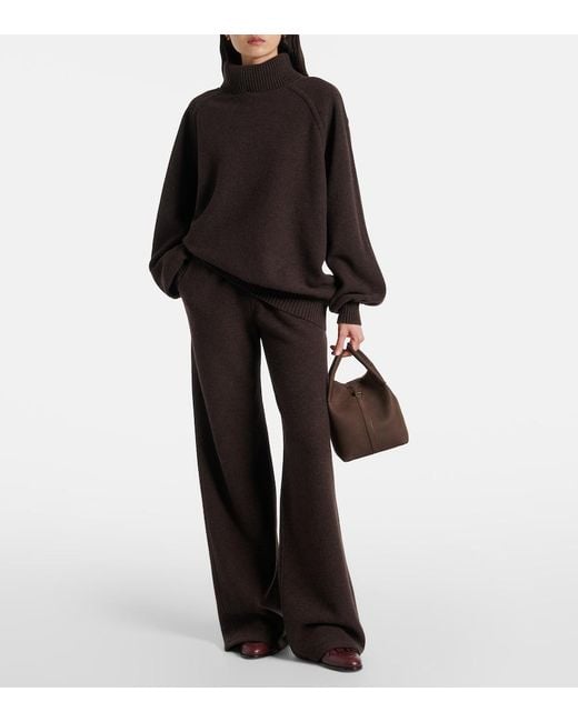 Loro Piana Black North Woods Oversized Wool-Blend Sweater
