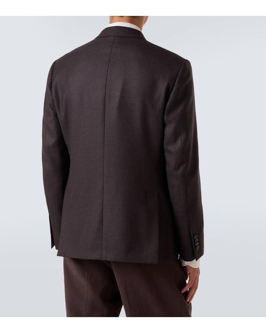 Lardini Black Double-Breasted Wool Blazer for men