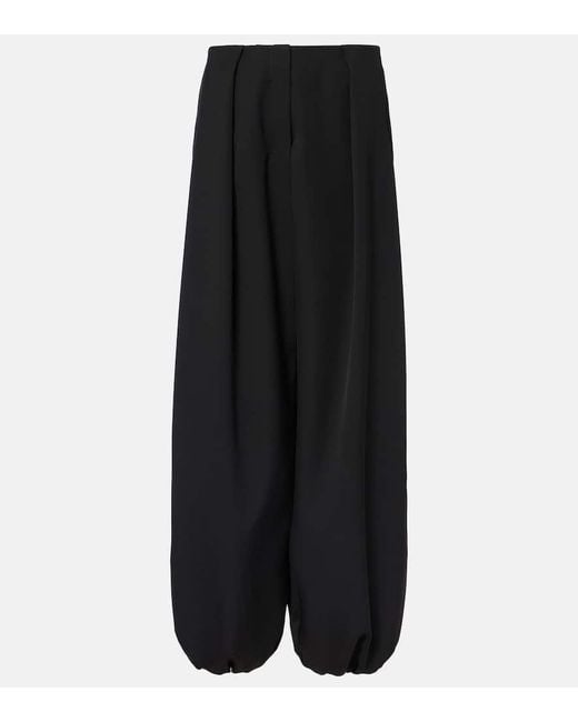 Jacquemus Black High-Rise-Hose Calisson Aus Wolle