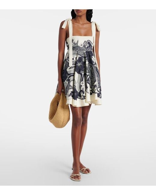 Robe Mickey En Lin A Fleurs ALÉMAIS en coloris Natural