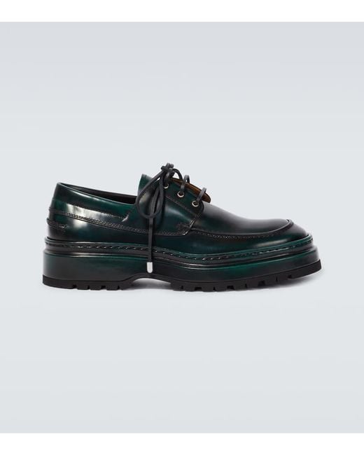 Jacquemus Black Les Bateau Pavane Leather Derby Shoes for men