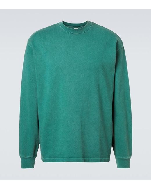 A.PRESSE Green Vintage Cotton Jersey T-Shirt for men