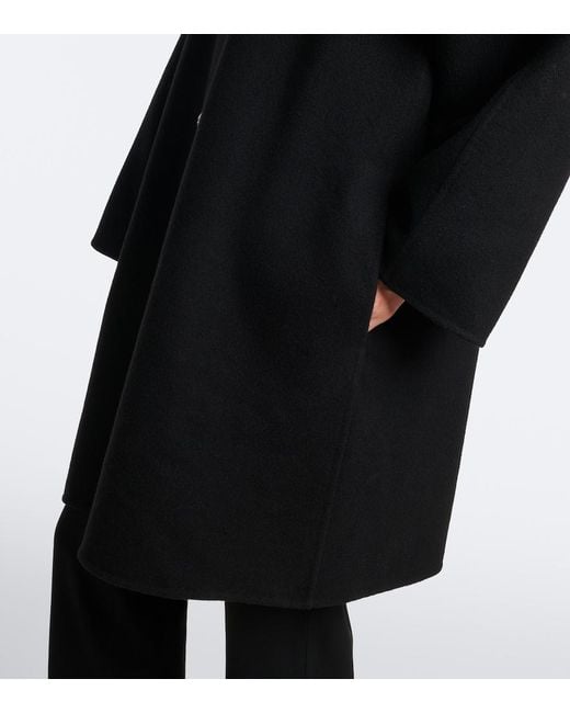 The Row Black Ina Wool-Blend Coat