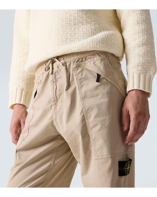 Stone Island Hose Compass Aus Twill in Natural für Herren