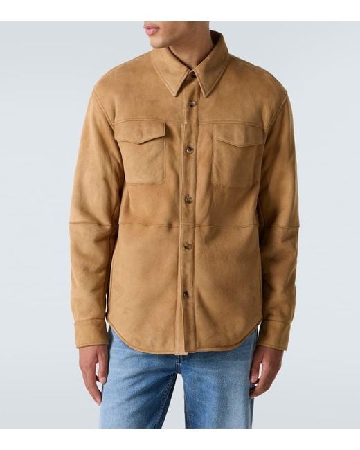 Chaqueta Bento De Ante Con Borrego The Row de hombre de color Brown