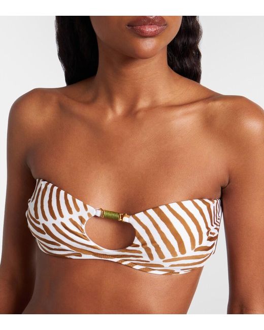ViX Natural Pam Printed Bandeau Bikini Top