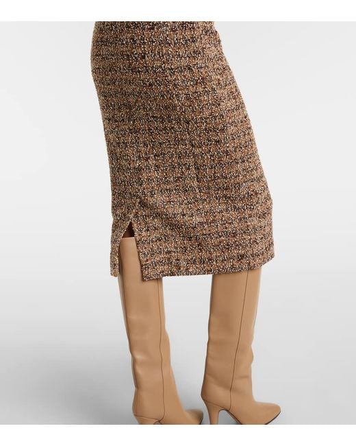 Max Mara Natural Midikleid Giugno Aus Tweed