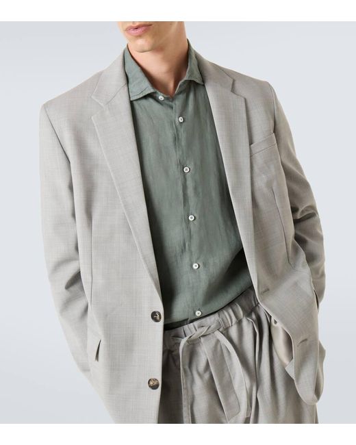 Loewe Gray Wool Blazer for men