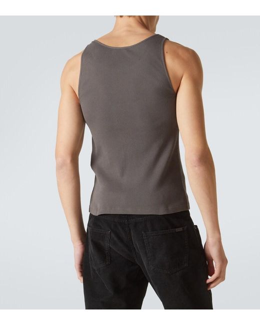 Saint Laurent Gray 'Cassandre' Tank Top for men