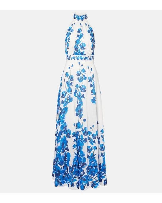 Rebecca Vallance Orchid Blues Floral Maxi Dress